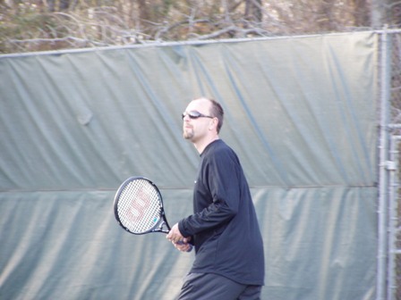 Tim gets ready for the 'SMACKDOWN' shot