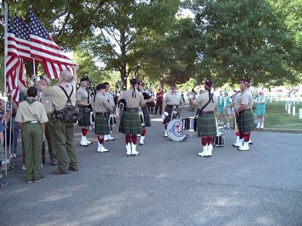 Scottish Rite band gearing up.